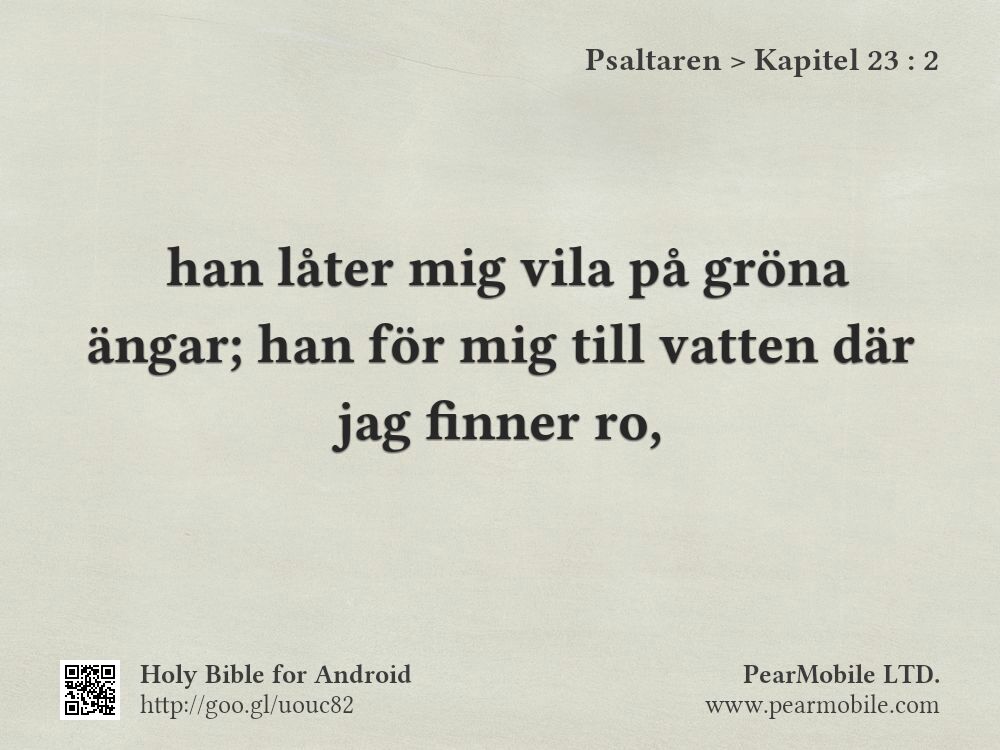 Psaltaren, Kapitel 23:2